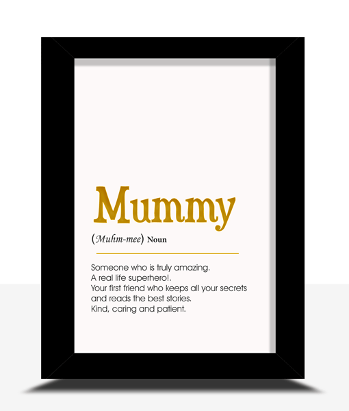 Mummy Definition Dictionary Foiled Poster Print Gifts For Mum