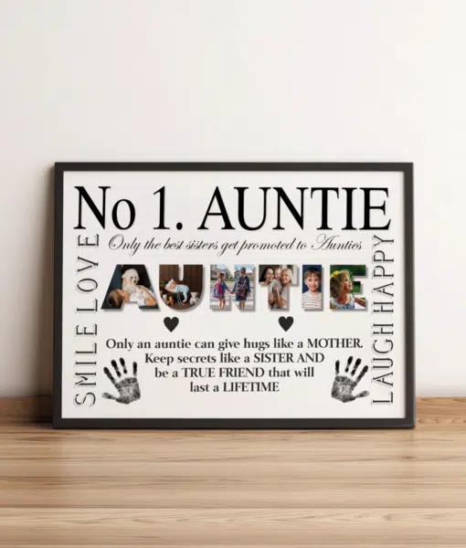 No 1 AUNTIE Personalised Photo Print Gift Auntie