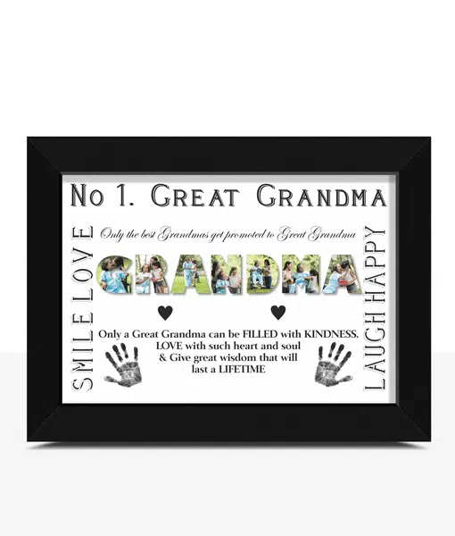 No 1 Great GRANDMA Personalised Photo Gift Gifts For Grandparents