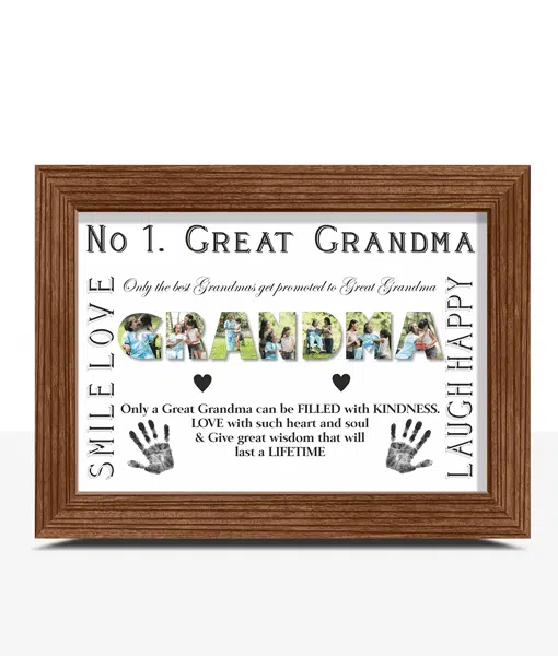 No 1 Great GRANDMA Personalised Photo Gift Gifts For Grandparents
