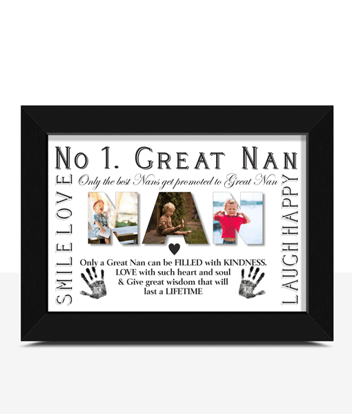 No 1 Great NAN Personalised Photo Collage Print Gift Gifts For Grandparents