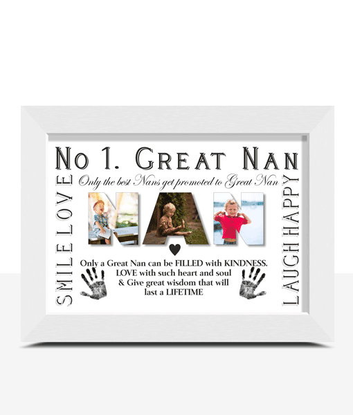 No 1 Great NAN Personalised Photo Collage Print Gift Gifts For Grandparents