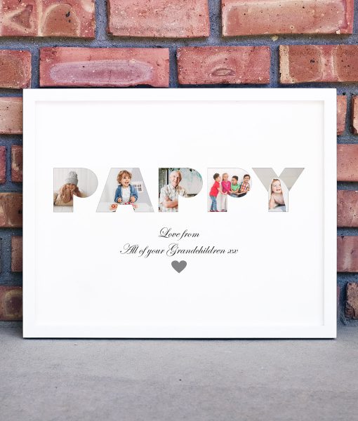 Personalised PAPPY Photo Collage Picture Frame Gift Fathers Day Gifts
