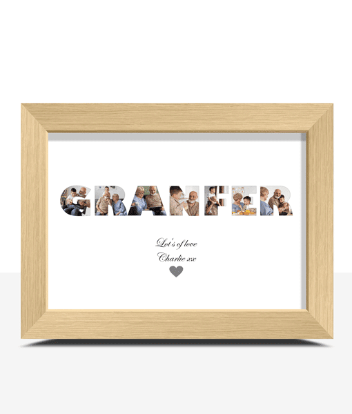 Personalised GRANFER Photo Collage Print Gift Fathers Day Gifts