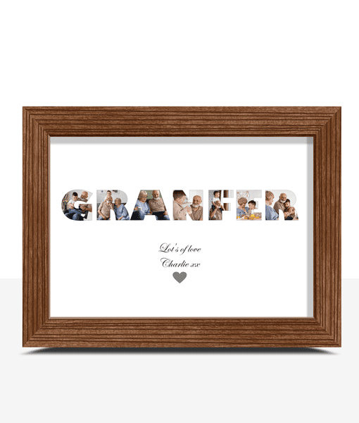 Personalised GRANFER Photo Collage Print Gift Fathers Day Gifts