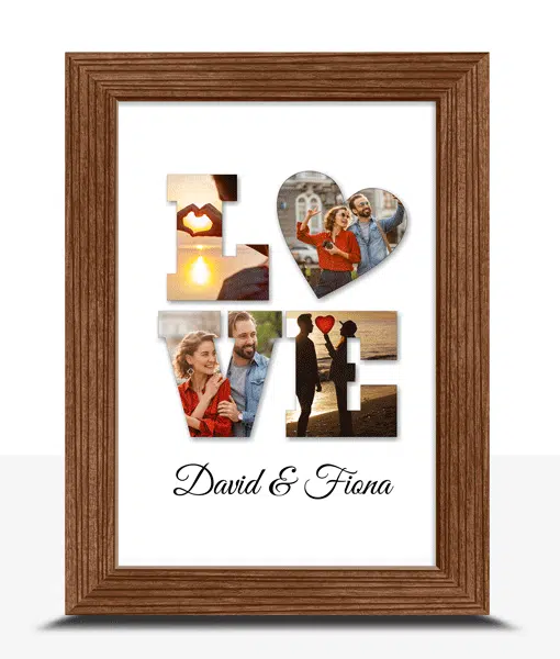 Personalised LOVE Photo Gift Print Engagement Gifts
