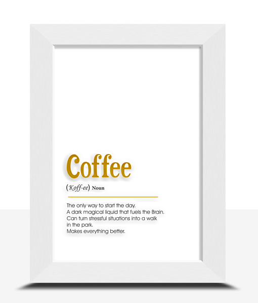 Coffee Definition Foiled Poster Print – Coffee Lover Gift Food And Drink