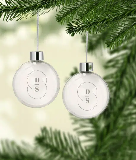 Corporate Branded Personalised Christmas Tree Bauble Gifts Christmas