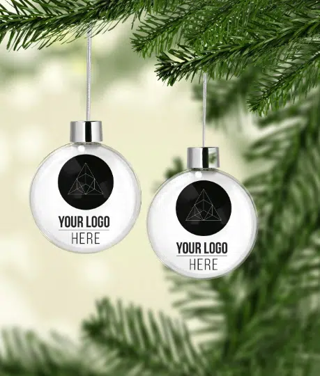 Corporate Branded Personalised Christmas Tree Bauble Gifts Christmas