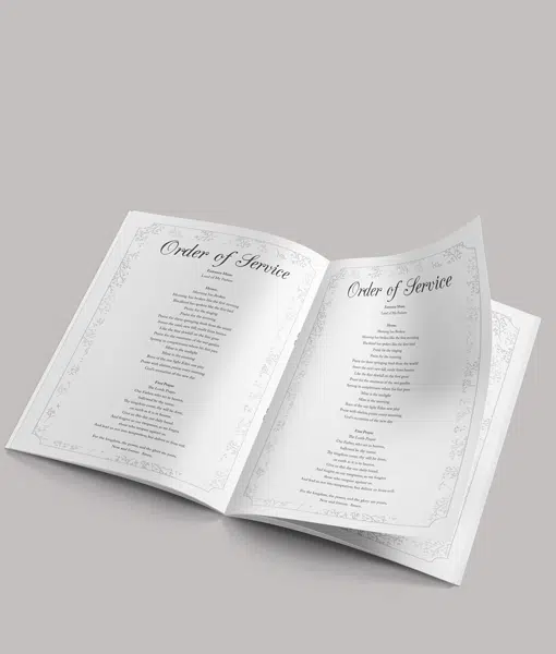 Oak Tree Design – 12 Page – Funeral Order of Service With Photo