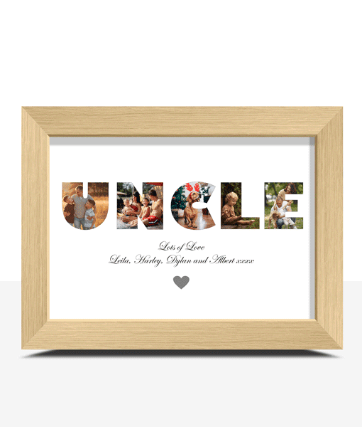 Personalised UNCLE Photo Collage Frame Gift Uncle