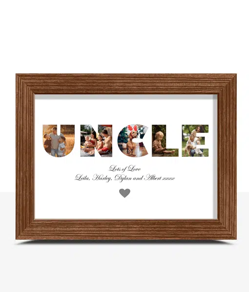 Personalised UNCLE Photo Collage Frame Gift Uncle