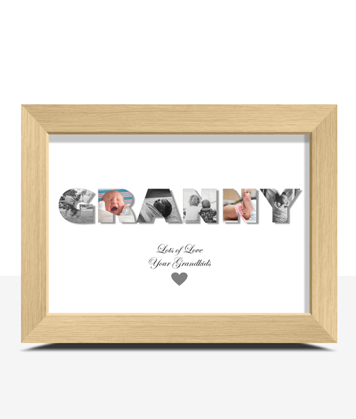 Personalised GRANNY Photo Collage Frame Gift Gifts For Grandparents