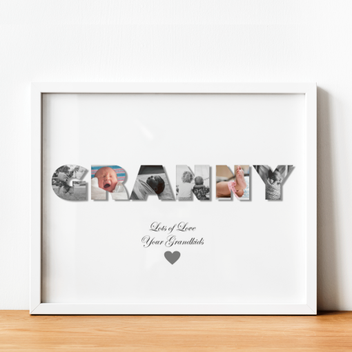 Personalised GRANNY Photo Collage Frame Gift Gifts For Grandparents