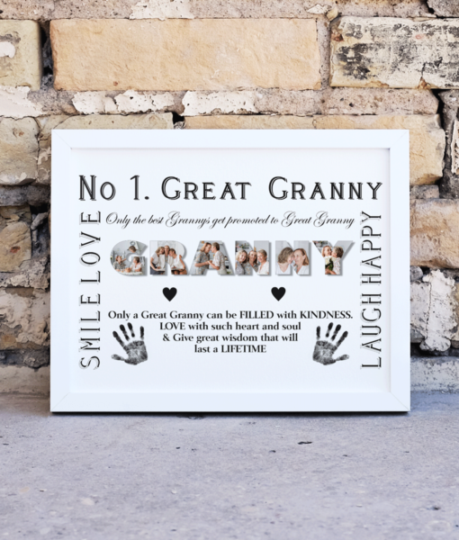No 1 Great GRANNY Personalised Photo Gift Gifts For Grandparents