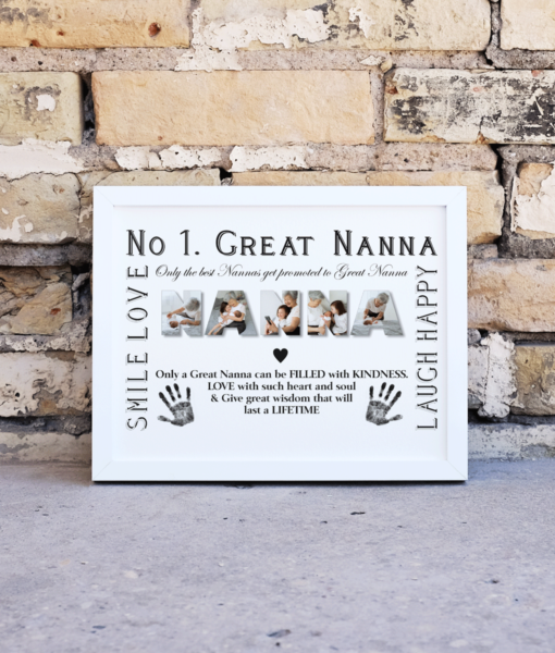 No 1 Great NANNA Personalised Photo Print Gift Gifts For Grandparents