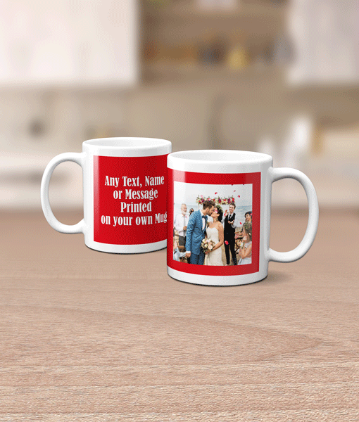 Photo Mug With Personalised Message Anniversary Gifts