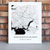 Personalised Monochrome Map Print – Any Location New Home