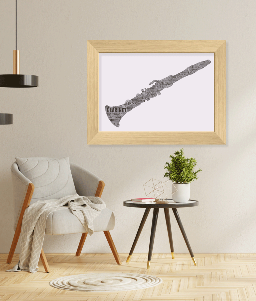 Personalised Clarinet Player Word Art Print Gift Music Gifts