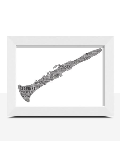 Personalised Clarinet Player Word Art Print Gift Music Gifts