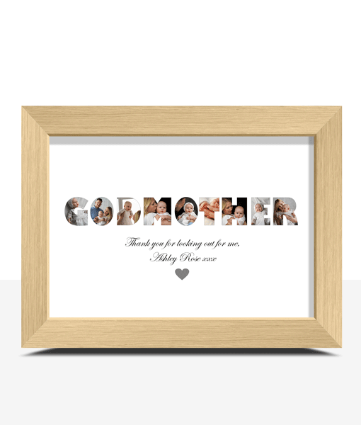Godmother Personalised Christening Gift Photo Print Christening Gifts