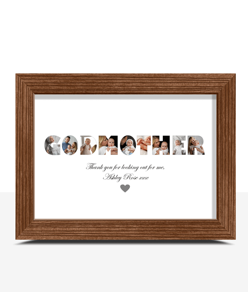 Godmother Personalised Christening Gift Photo Print Christening Gifts