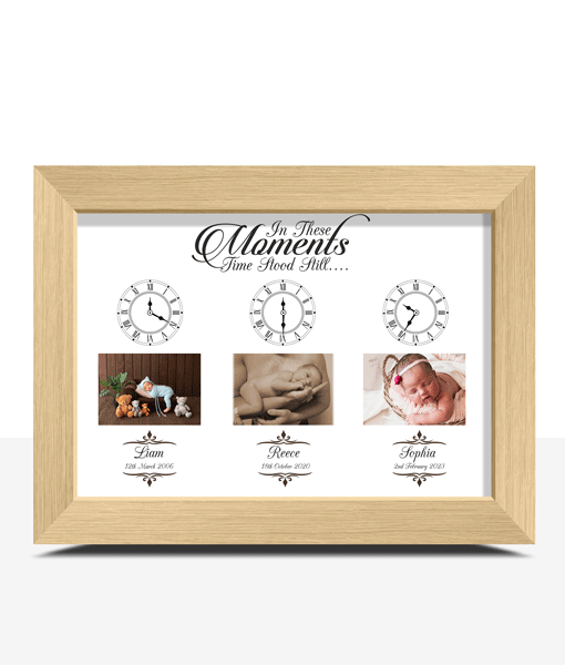 In These Moments Time Stood Still – Personalised Photo Frame Gift Birthday Gifts