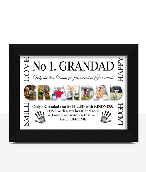 No 1 GRANDAD Personalised Photo Gift Fathers Day Gifts