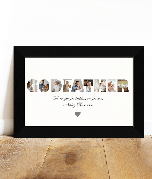 Godfather Personalised Christening Gift Photo Print Christening Gifts