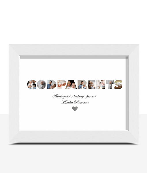 Godparents Personalised Photo Print Christening Gift Christening Gifts