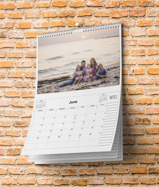Personalised A3 Photo Calendar 2024 – With Your Photos Family