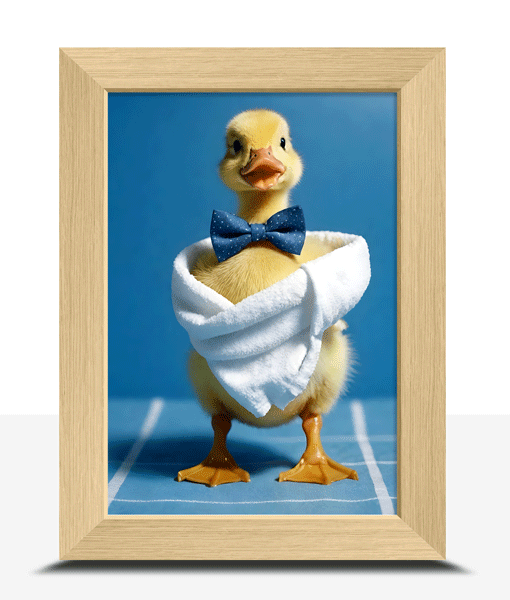 Funny Duck Bathroom Picture – Drying With A Towel Animal Prints