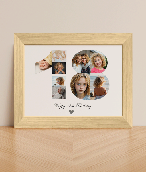 18th Birthday Personalised Photo Collage Gift Birthday Gifts