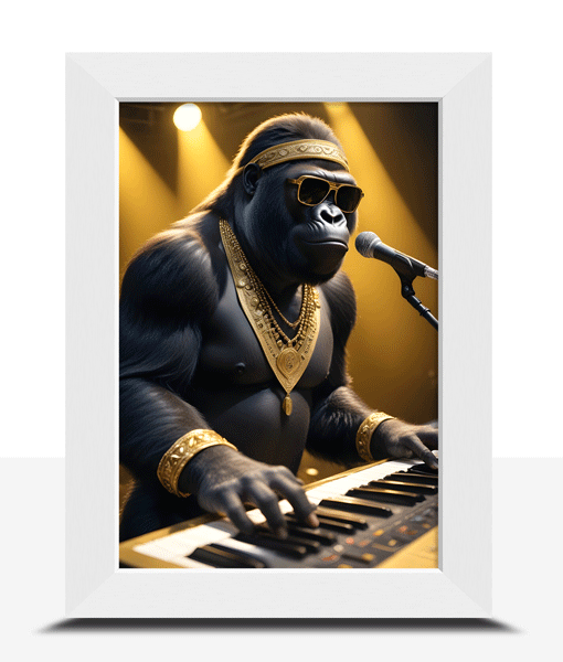 Gorilla Band Picture – Playing The Keyboard Animal Prints