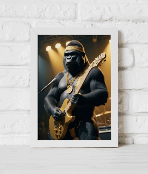 Gorilla Band Picture – Playing The Guitar Animal Prints