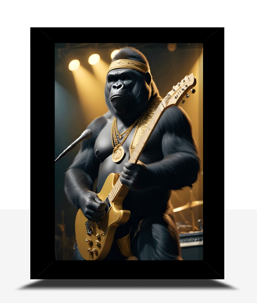 Gorilla Band Picture – Playing The Guitar Animal Prints