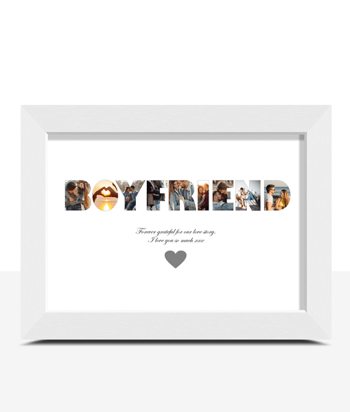 Personalised BOYFRIEND Photo Collage Frame Gift Gifts For Couples