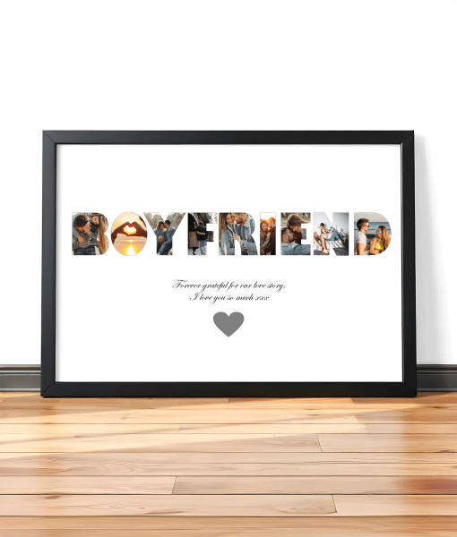 Personalised BOYFRIEND Photo Collage Frame Gift Gifts For Couples