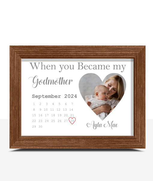 When You Became My Godmother – Personalised Calendar Photo Gift Christening Gifts