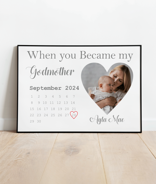 When You Became My Godmother – Personalised Calendar Photo Gift Christening Gifts