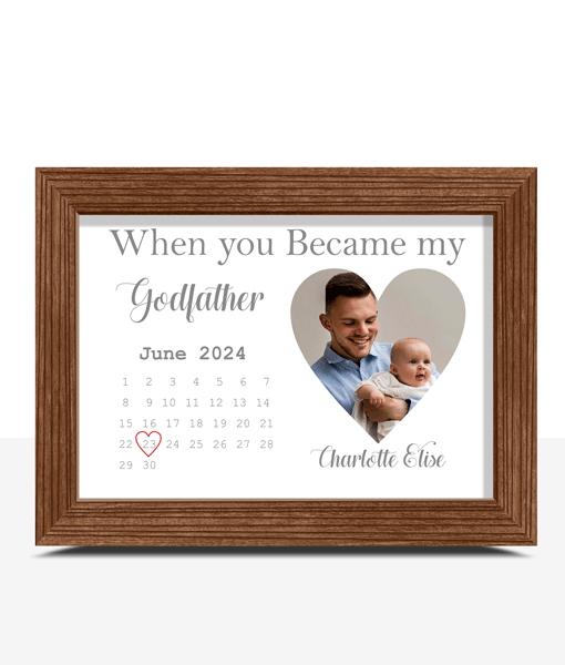 When You Became My Godfather – Personalised Calendar Photo Gift Christening Gifts