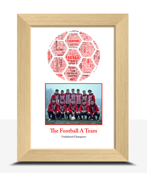 Football Team Players Photo Gift – Personalised Word Art Sport Gifts