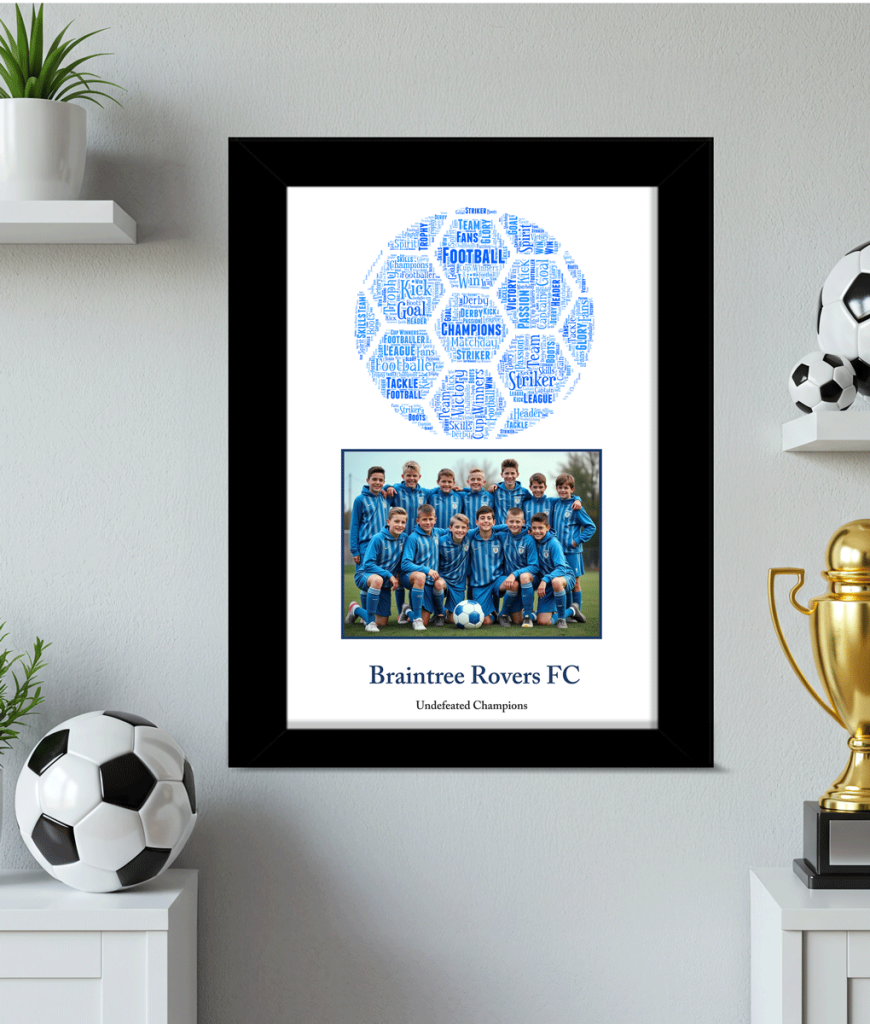 Football Team Players Photo Gift – Personalised Word Art Sport Gifts