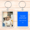 Personalised Photo Keyring With Text – Double Sided Birthday Gifts