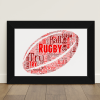 Personalised Rugby Ball Word Art – Rugby Player Gift Fathers Day Gifts