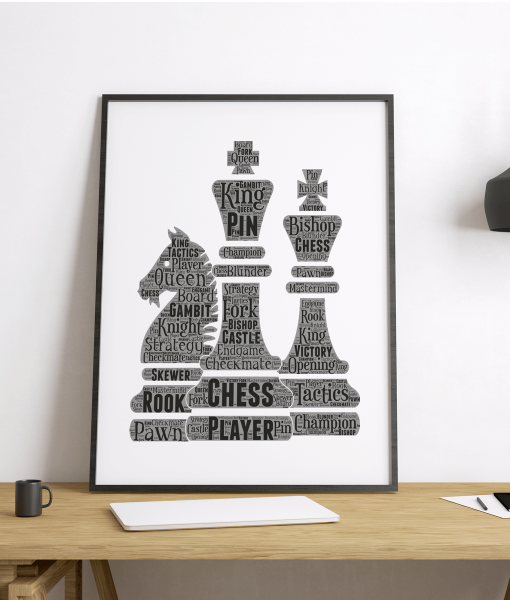 Chess Lover’s Personalised Word Art Print