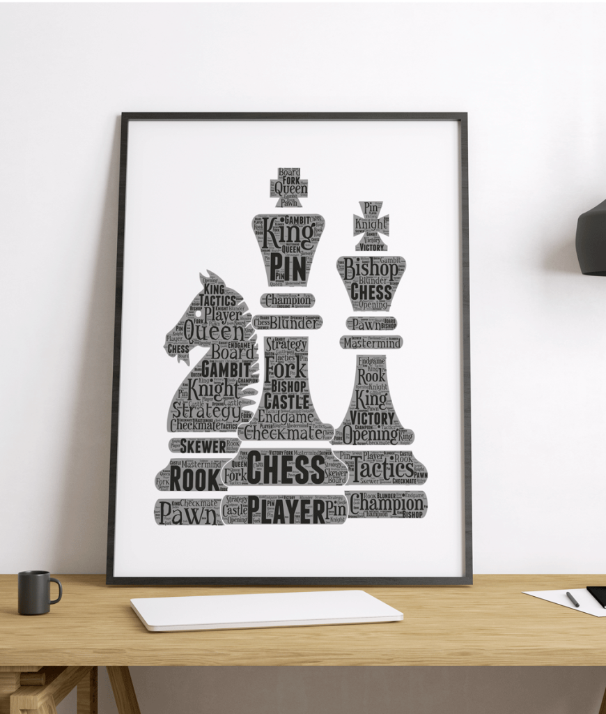 Chess Lover’s Personalised Word Art Print