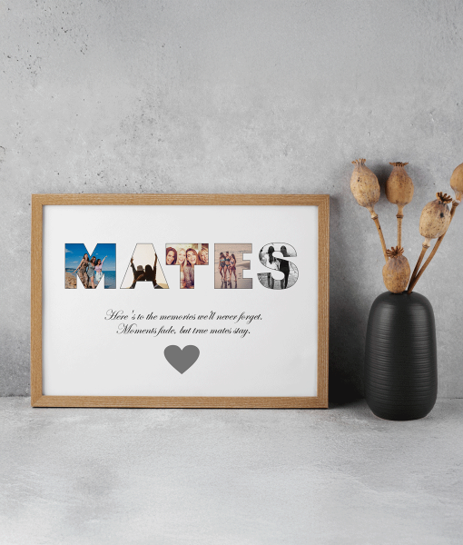 Personalised MATES Photo Collage Frame Gift