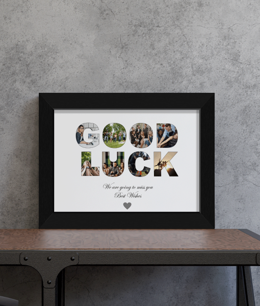Good Luck Personalised Photo Collage Frame Gift Good Luck Gifts