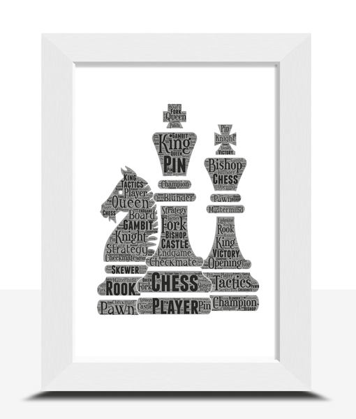 Chess Lover’s Personalised Word Art Print